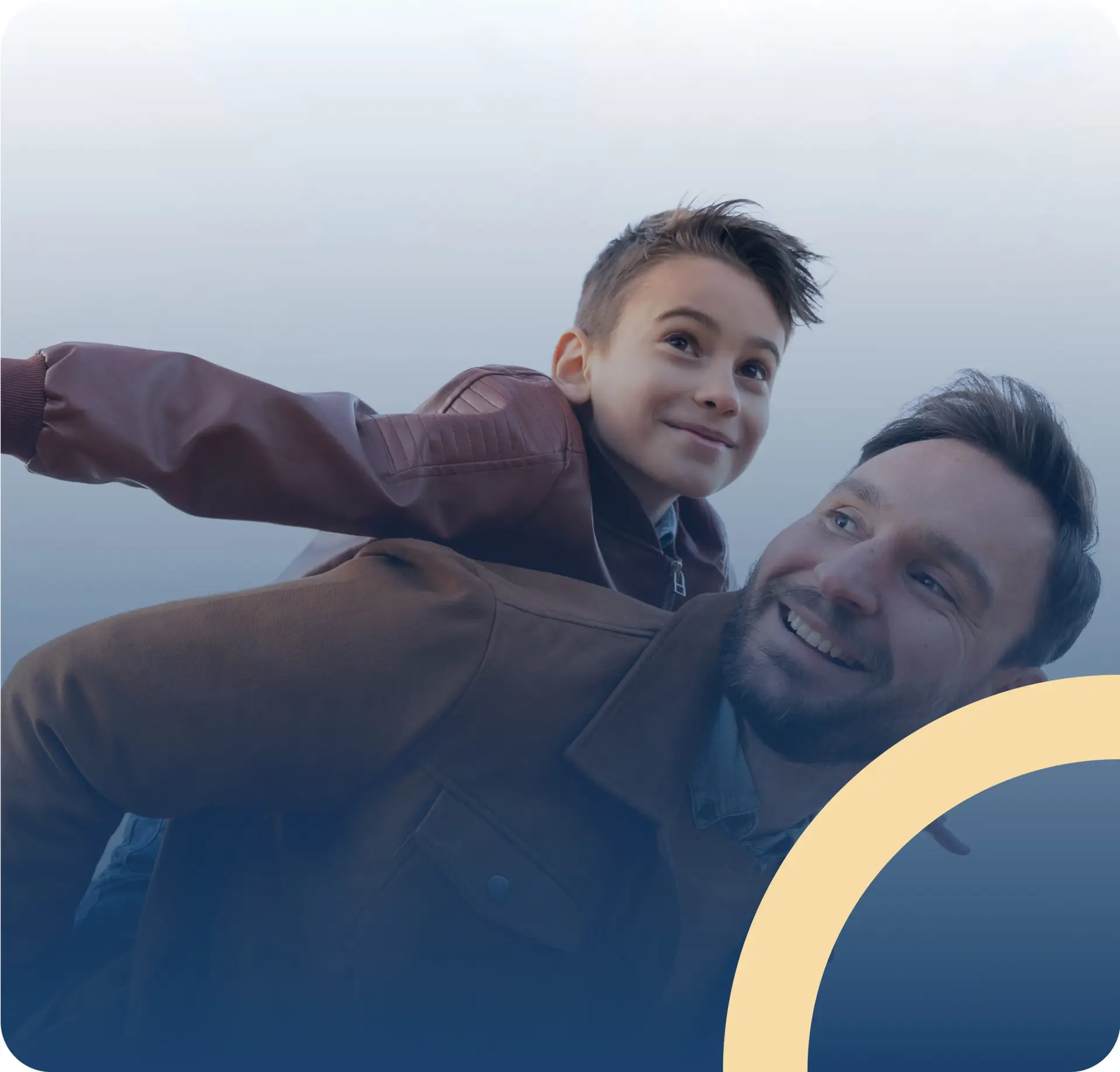 Father and son after Pollock Technique circumcision - Gentle Procedures