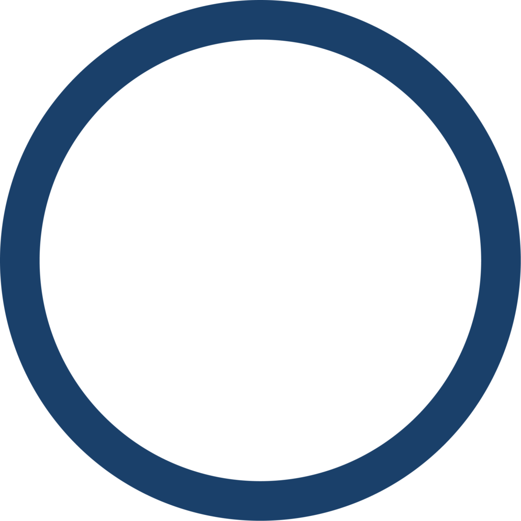 A simple, thick dark blue circle outline centred on a white background, forming a ring shape with an empty centre—an understated symbol often associated with Men’s Health awareness.